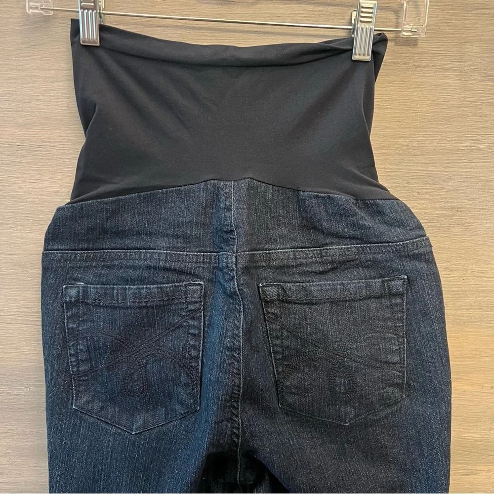 Motherhood Maternity Dark Wash Straight Leg Denim‎ Blue Jeans Small GC